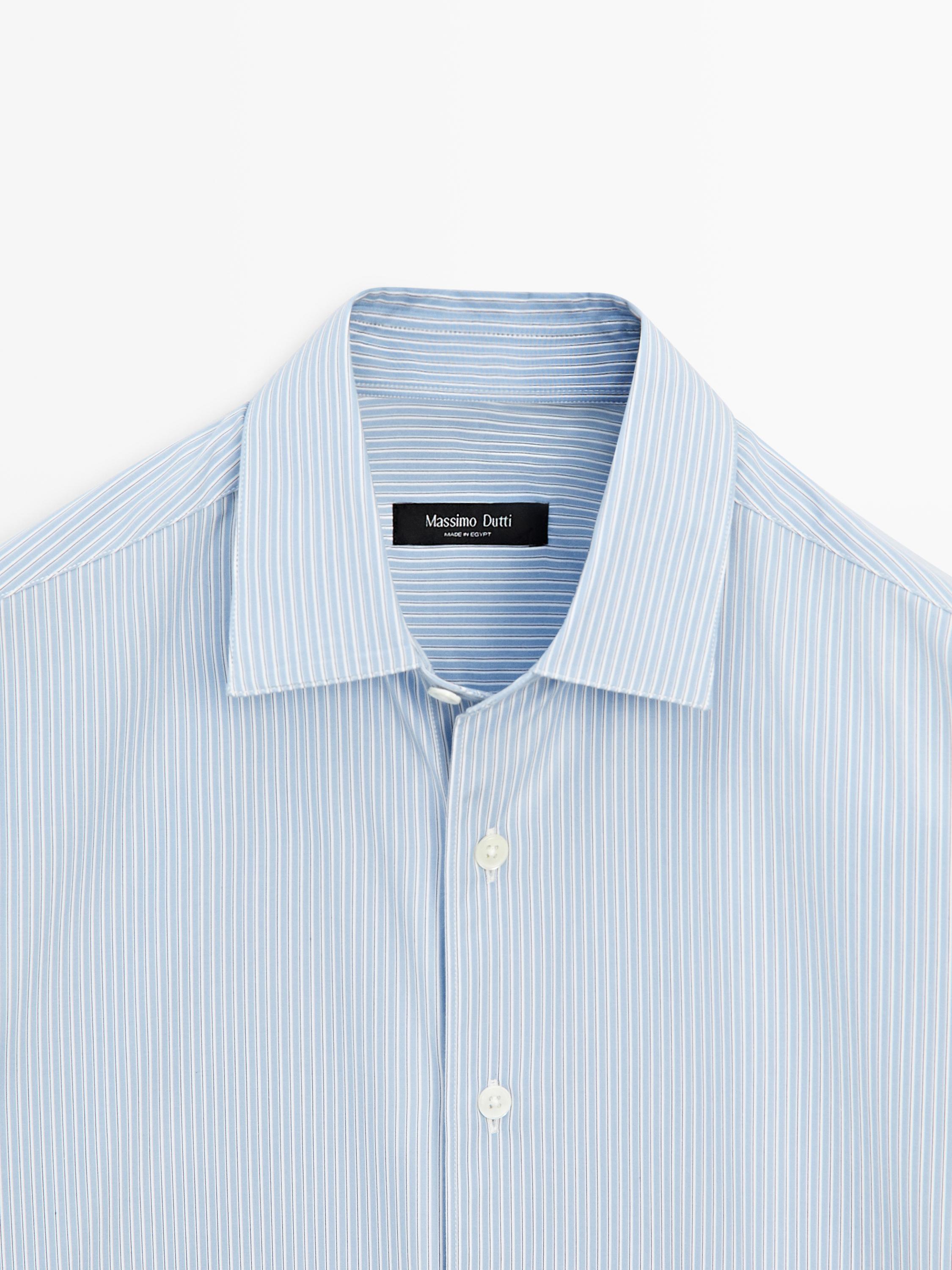 Chemise regular fit en popeline 100 % coton